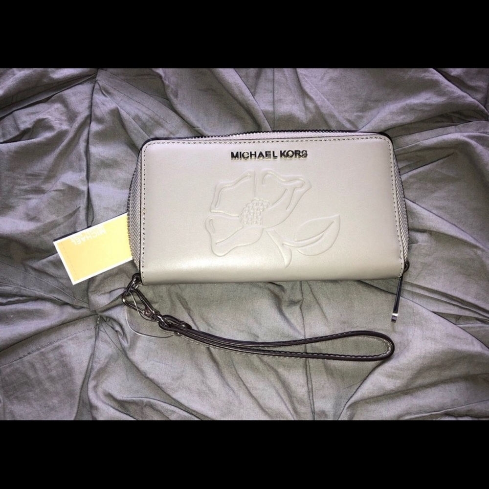 Limited edition grey floral Michael Kors wallet